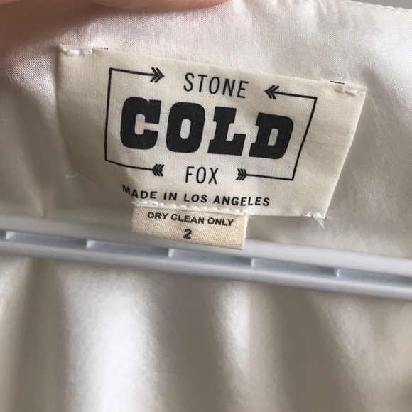 Stone Cold Fox Lace Up Blouse in White Silk - Picture 7 of 9